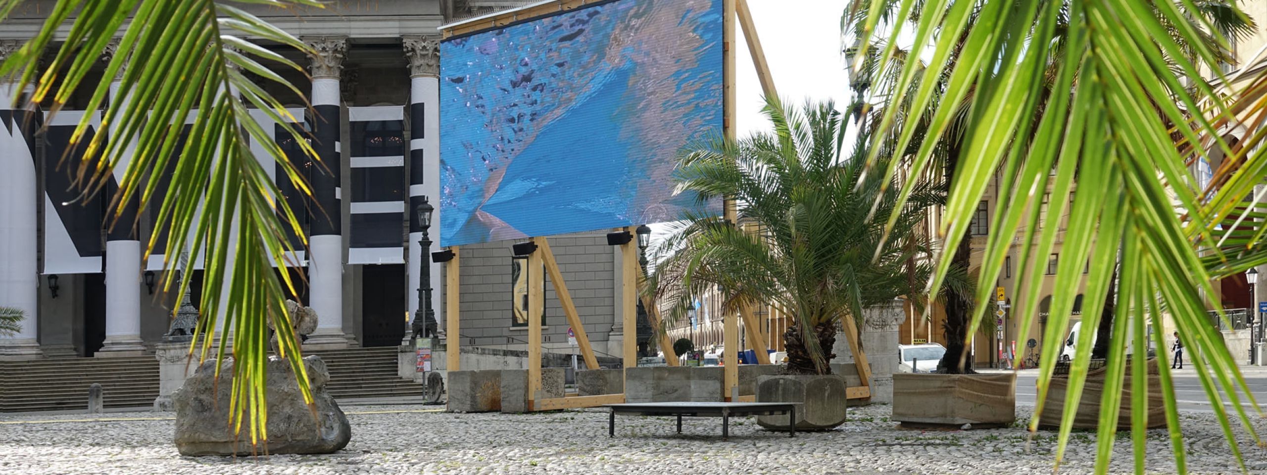 Holzgerüst für Kunstprojekt