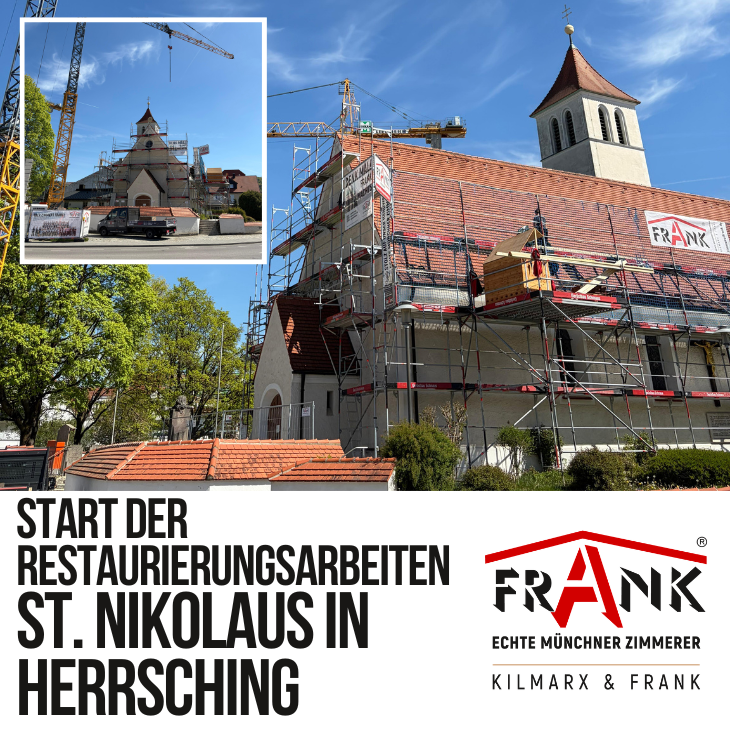 Start der Restaurierungsarbeiten St. Nikolaus in Hersching