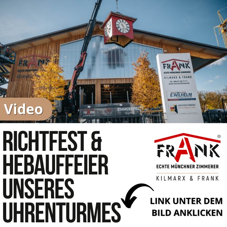 Azubiprojekt: Uhrturm auf dem Hallendach