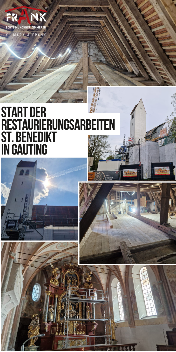 Start der Restaurierungsarbeiten St. Benedikt Gauting