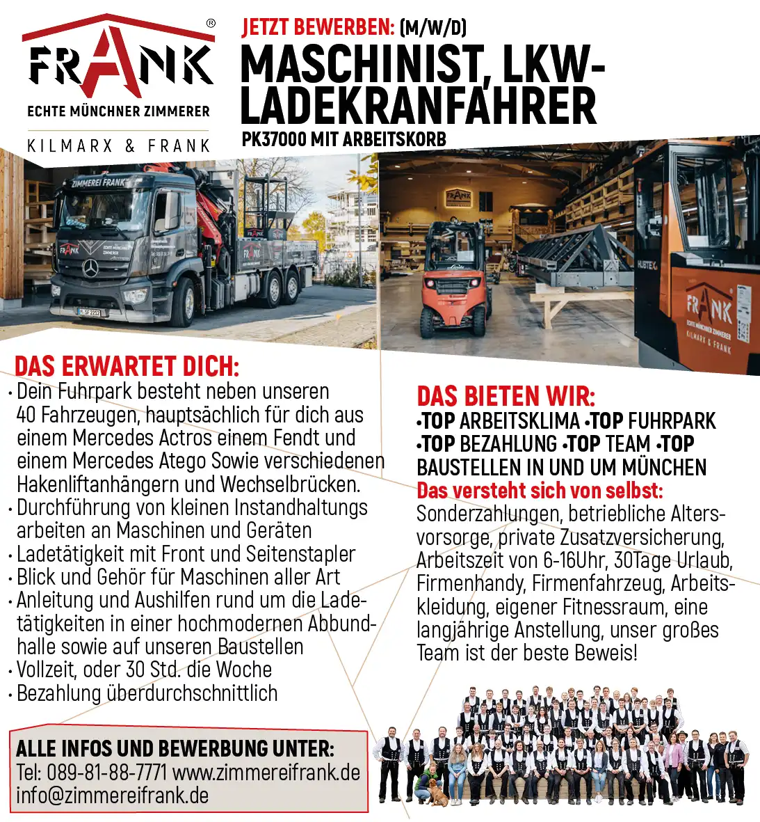 Stellenanzeige: LKW-Fahrer /Maschinist